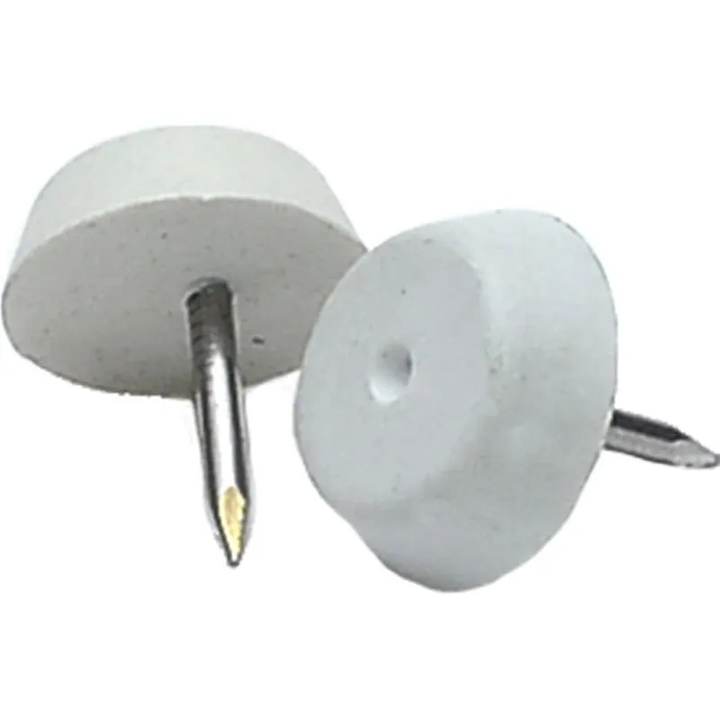 Compra DESLIZADOR MUEBLE PATIN CLAVO PLASTICO BLANCO diametro 17 MM 100 PZ MICEL 60505 al mejor precio