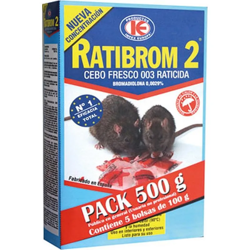 Compra RATICIDA CEBO FRESCO RATIBROM-2 500 GR RATIBROM-2 D01.369 al mejor precio