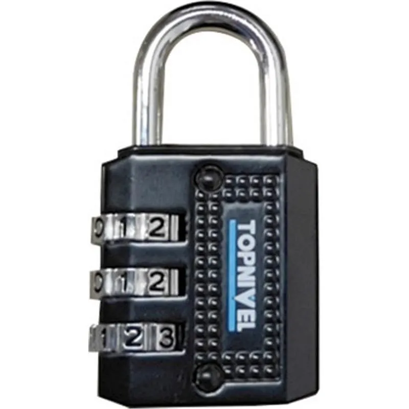 Compra CANDADO COMBINACION PROGRAMABLE NIVEL 30MM NEGRO 60X32X13MM NIVEL NV128202 al mejor precio