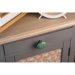 Compra POMO MUEBLE PORCELANA VERDE 44X35MM REI 7-E523.07 al mejor precio