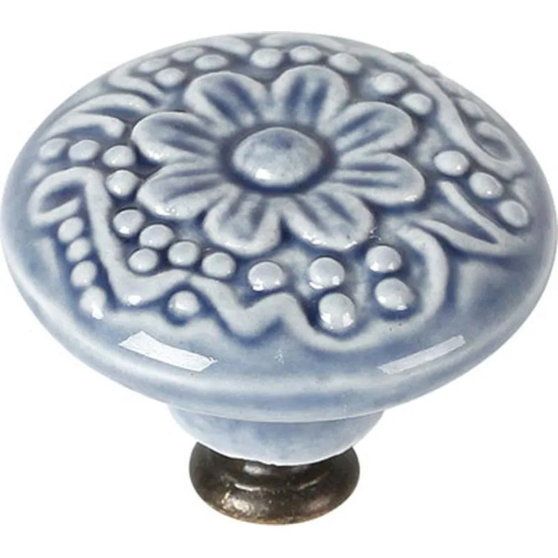 Compra POMO MUEBLE PORCELANA AZUL 44X35MM REI 7-E523.08 al mejor precio