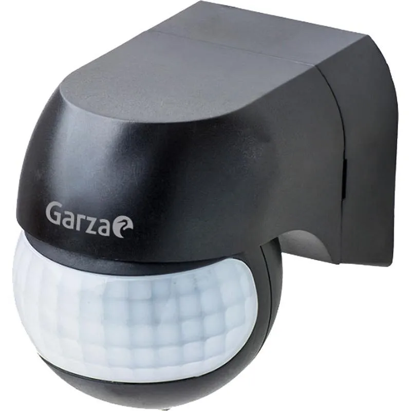 Compra DETECTOR MOVIMIENTO MINI EXTERIOR NEGRO ANGULO 180º 12 MTS REG. CREPUSCULAR GARZA 430069G al mejor precio