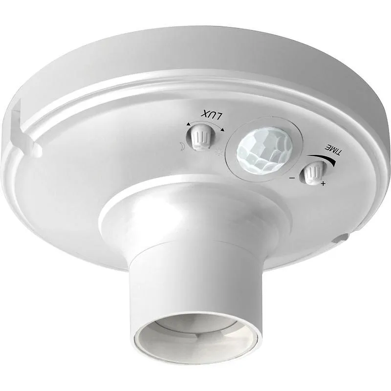 Compra DETECTOR MOVIMIENTO PORTALAMPARAS ANGULO 120º 6-8 MTS REG. CREPUSCULAR GARZA 430073G al mejor precio