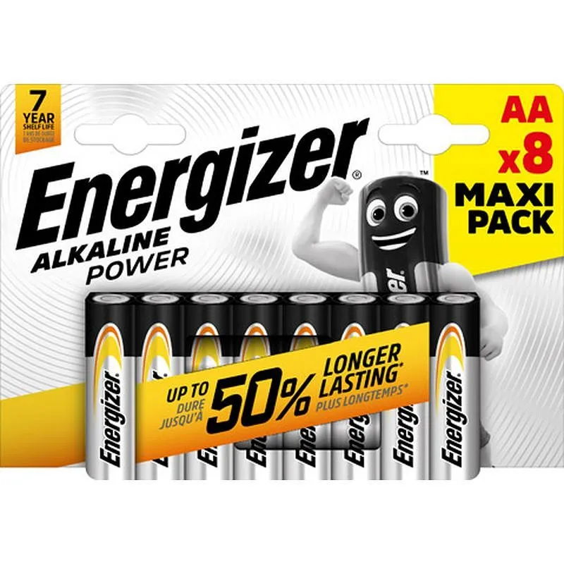 Compra PILA ALCALINA POWER LR6 AA PACK 8 ENERGIZER E300128004 al mejor precio