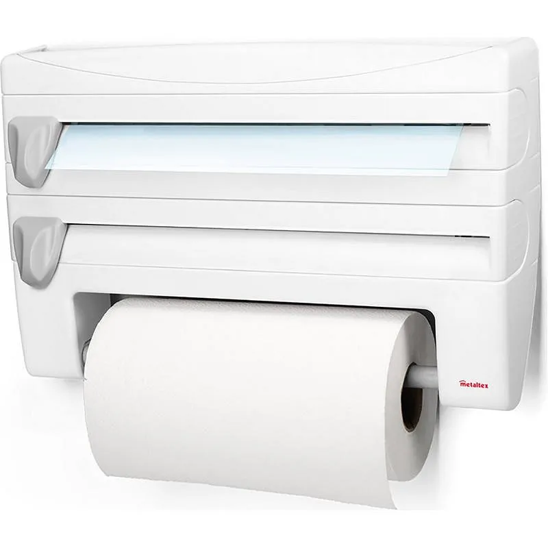 Compra PORTARROLLO COCINA TRIP PLASTICO PS BLANCO ROLL N' ROLL METALTEX 254410000 al mejor precio