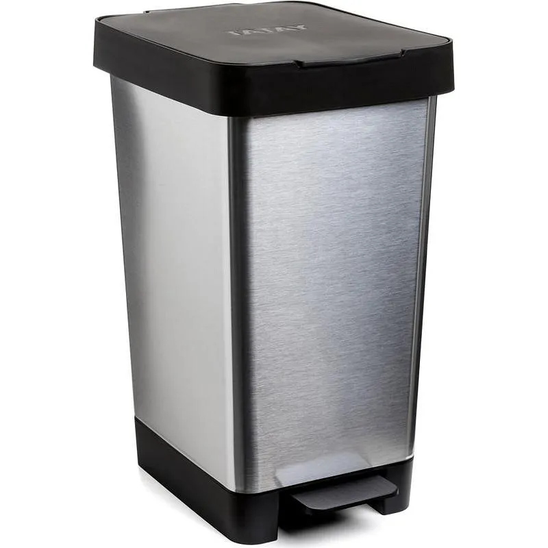 Compra CUBO CON PEDAL SMART RECICLAJE 25L GRIS METALIZADO TATAY 1021301 al mejor precio