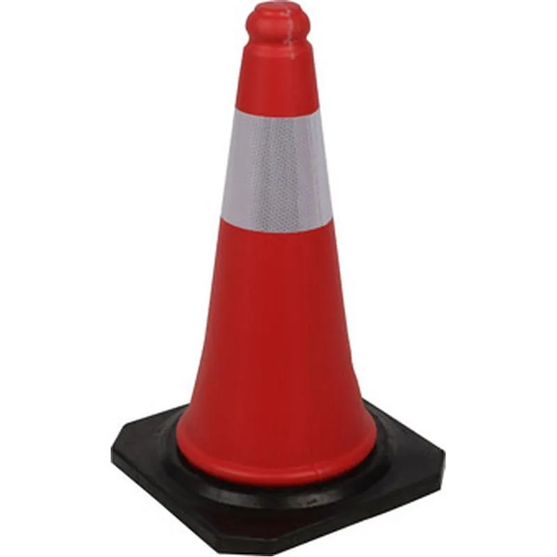 Compra CONO SEÑALIZACION UNA BANDA 50CM REFLECTANTE BASE GOMA PE NI NIVEL NV133382 al mejor precio