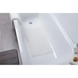Compra ALFOMBRA DE BAÑO 72X36 CM ANTIDESLIZANTE DIAMOND SBS/CAUCHO BLANCO TATAY 5513101 al mejor precio