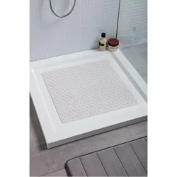 Compra ALFOMBRA DE BAÑO 54X54 CM ANTIDESLIZANTE DIAMOND SBS/CAUCHO BLANCO TATAY 5513201 al mejor precio