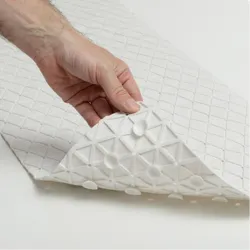 Compra ALFOMBRA DE BAÑO 96X36 CM ANTIDESLIZANTE DIAMOND SBS/CAUCHO BLANCO TATAY 5513301 al mejor precio