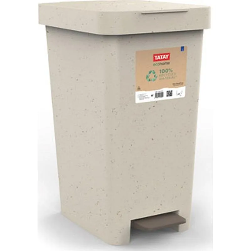 Compra CUBO BASURA CON PEDAL 25 LT-BEIGE TATAY 1021038 al mejor precio