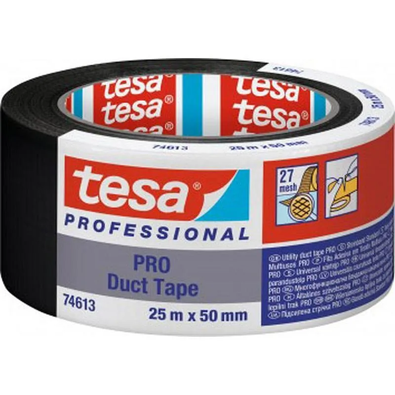 Compra CINTA AMERICANA PRO 25 M X 50 MM NEGRO TESA TAPE 74613-00000-00 al mejor precio
