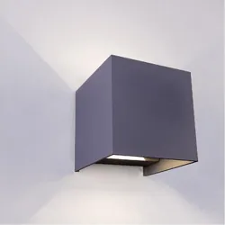 Compra APLIQUE EXTERIOR OPEN LED COB 2X5W 700 LM 4000K IP54 ANTRACITA ALU 10X10X10 CM CRISTALRECORD 43-410-10-182 al mejor precio