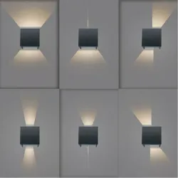 Compra APLIQUE EXTERIOR OPEN LED COB 2X5W 700 LM 4000K IP54 ANTRACITA ALU 10X10X10 CM CRISTALRECORD 43-410-10-182 al mejor precio