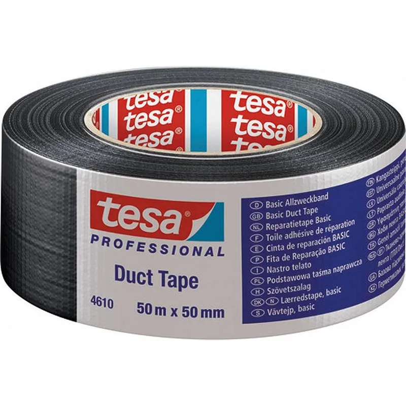 Compra CINTA AMERICANA BASICA 50 M X 50 MM NEGRO TESA TAPE 04610-00004-00 al mejor precio