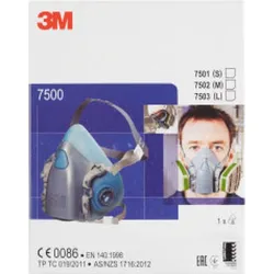 Compra MASCARA SERIE 7500 (7502) MEDIANA SIN FILTROS 3M 7000104177 al mejor precio