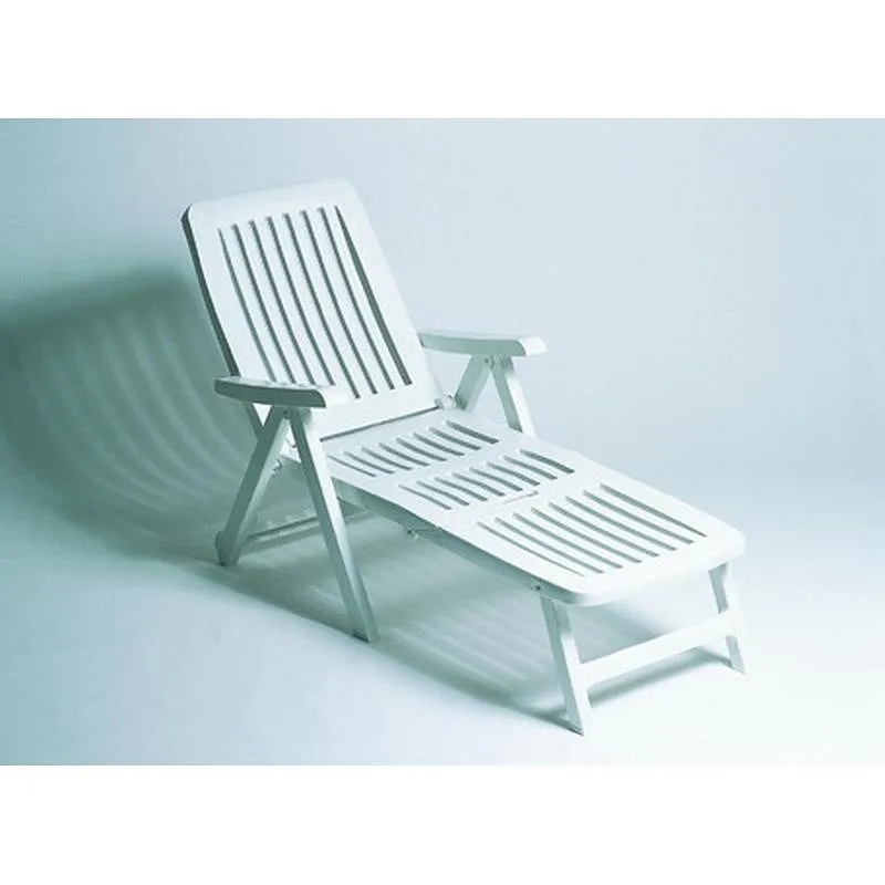 Compra TUMBONA RESINA PLEGABLE CON RUEDAS BLANCO GARDEN LIFE 6043 BLANCO al mejor precio