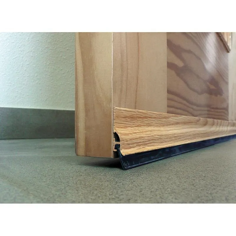 Compra BURLETE BAJO PUERTA ADHESIVO LABIO ALUMINIO 105 CM ROBLE BUECASA 128330 al mejor precio