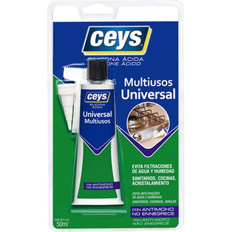 Compra SILICONA MULTIUSOS UNIVERSAL 50 ML BLANCO CEYS 505502 al mejor precio