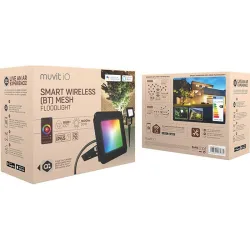 Compra FOCO EXTER. BLUETOOTH MESH WIRELESS 1600LM RGB+CCT MUVIT IO MUVIT IO MIOFLOD001 al mejor precio