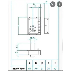 Compra CERRADURA SEGURIDAD CGS SANSON 5239 DERECHA MARRON JIS 5239 DER. al mejor precio