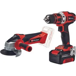 Compra TALADRO ATORNILLADOR + AMOLADORA 115 MM INCLUYE UNA BATERIA 18 V 4 AH EINHELL 4257240 al mejor precio