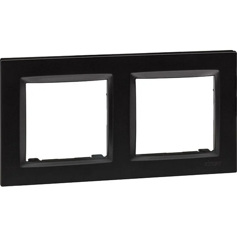 Compra MARCO 2 ELEMENTOS NEGRO SERIE 10 SIMON F1001620038 al mejor precio