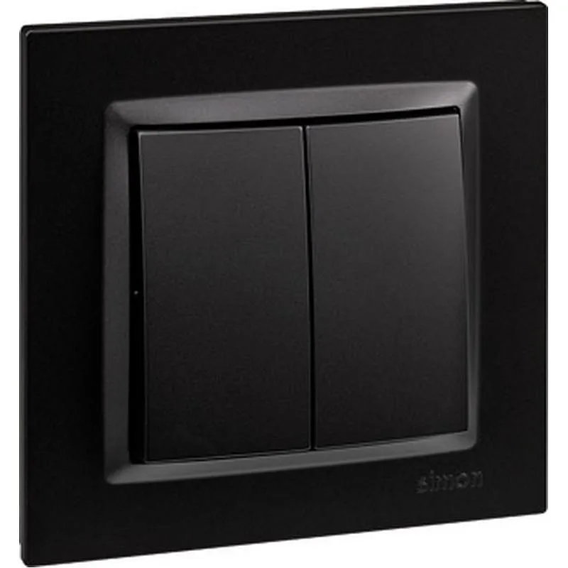 Compra INTERRUPTOR CONMUTADOR DOBLE NEGRO SERIE 10 SIMON F1090397038 al mejor precio