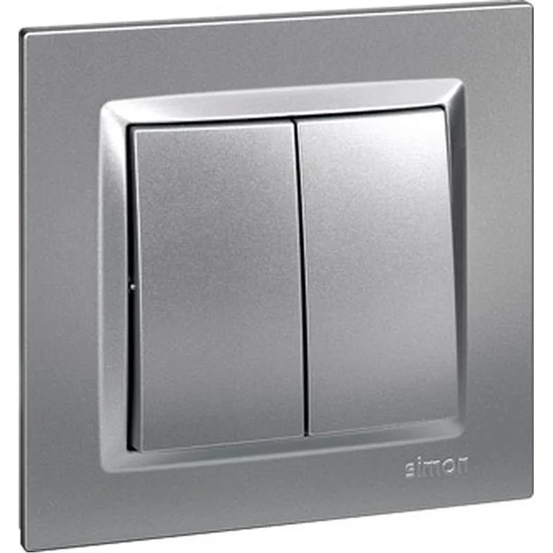 Compra INTERRUPTOR CONMUTADOR DOBLE ALUMINIO SERIE 10 SIMON F1090397026 al mejor precio