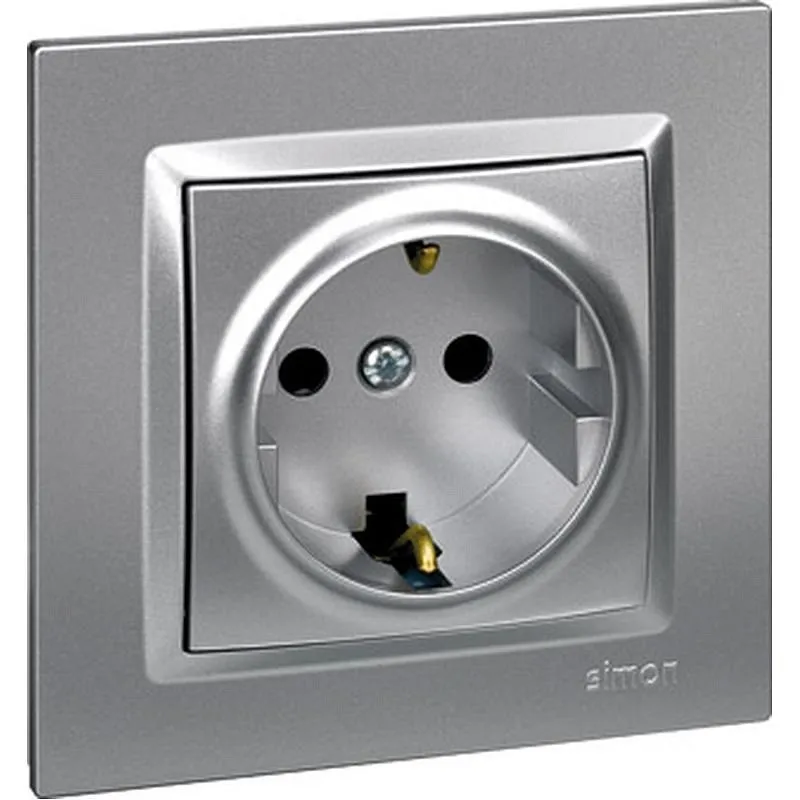 Compra BASE ENCHUFE SCHUKO TT EMPOTRAR ALUMINIO SERIE 10 SIMON F1090443026 al mejor precio