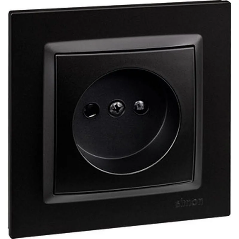 Compra BASE ENCHUFE SIN TT EMPOTRAR NEGRO SERIE 10 SIMON F1090444038 al mejor precio