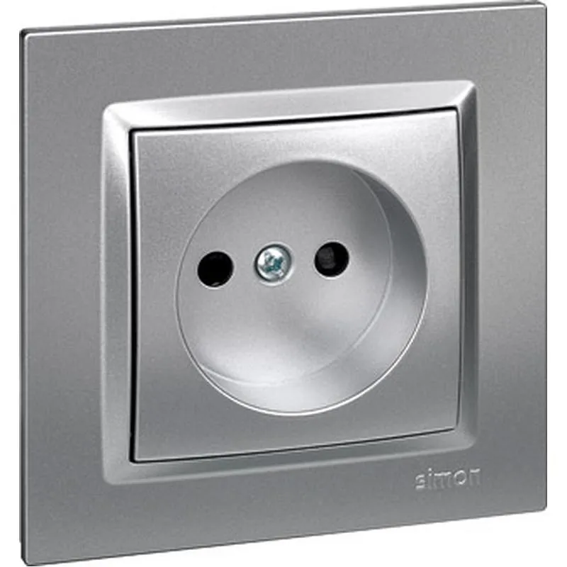 Compra BASE ENCHUFE SIN TT EMPOTRAR ALUMINIO SERIE 10 SIMON F1090444026 al mejor precio