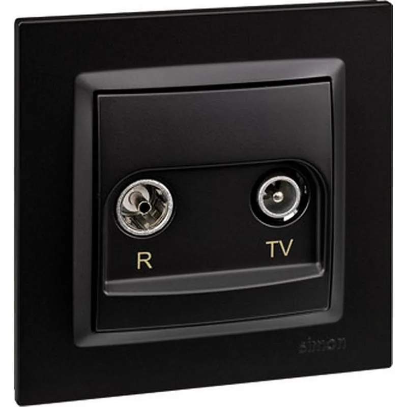 Compra BASE ANTENA 2 TOMAS EMPOTRAR INTERMEDIA NEGRO SERIE 10 SIMON F1090487038 al mejor precio