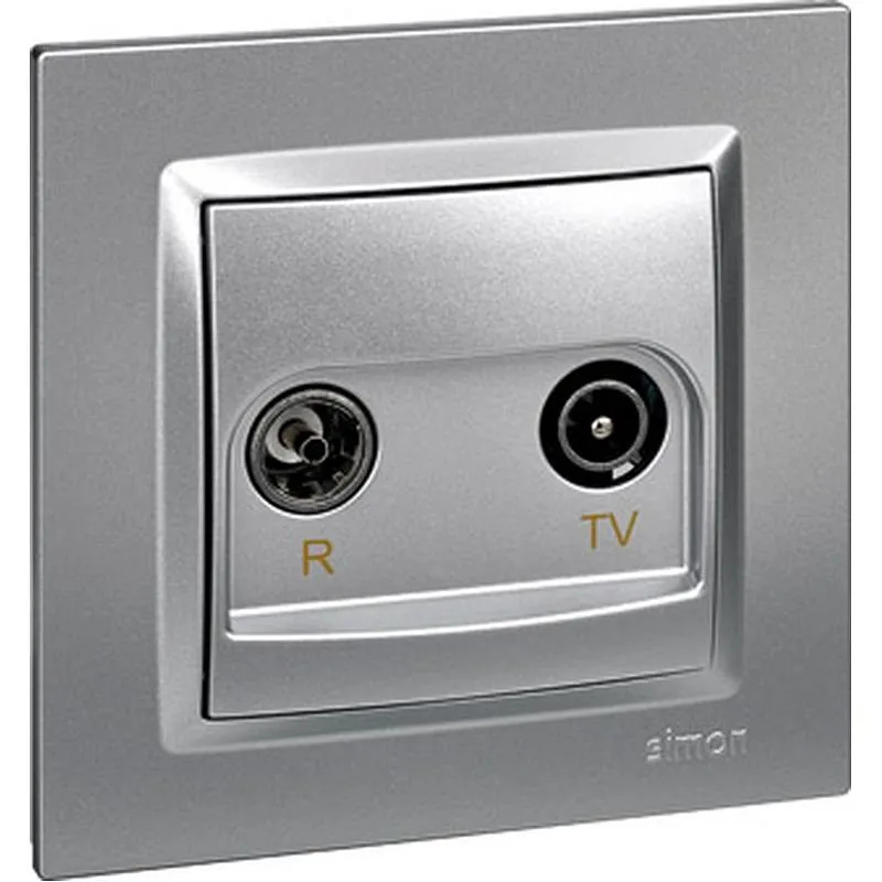 Compra BASE ANTENA 2 TOMAS EMPOTRAR INTERMEDIA ALUMINIO SERIE 10 SIMON F1090487026 al mejor precio