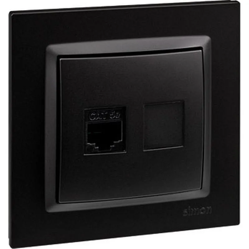 Compra BASE ETHERNET RJ45 CAT.5E EMPOTRAR NEGRO SERIE 10 SIMON F1090598038 al mejor precio