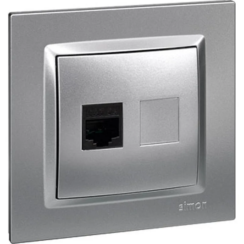 Compra BASE ETHERNET RJ45 CAT.5E EMPOTRAR ALUMINIO SERIE 10 SIMON F1090598026 al mejor precio