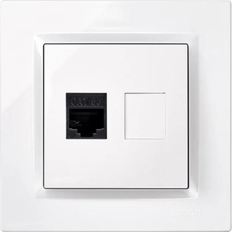 Compra BASE ETHERNET RJ45 CAT.5E EMPOTRAR BLANCO SERIE 10 SIMON F1090598030 al mejor precio