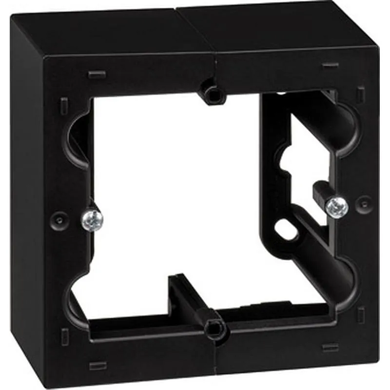 Compra CAJA SUPERFICIE 1 ELEMENTO NEGRO SERIE 10 SIMON F1090751038 al mejor precio