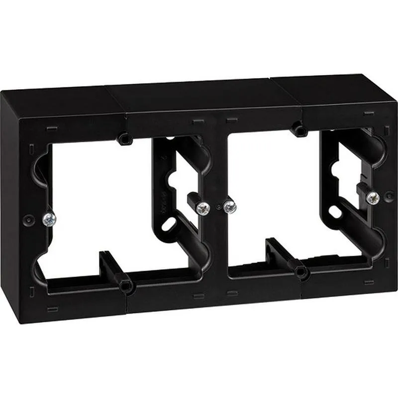 Compra CAJA SUPERFICIE 2 ELEMENTOS NEGRO SERIE 10 SIMON F1090752038 al mejor precio