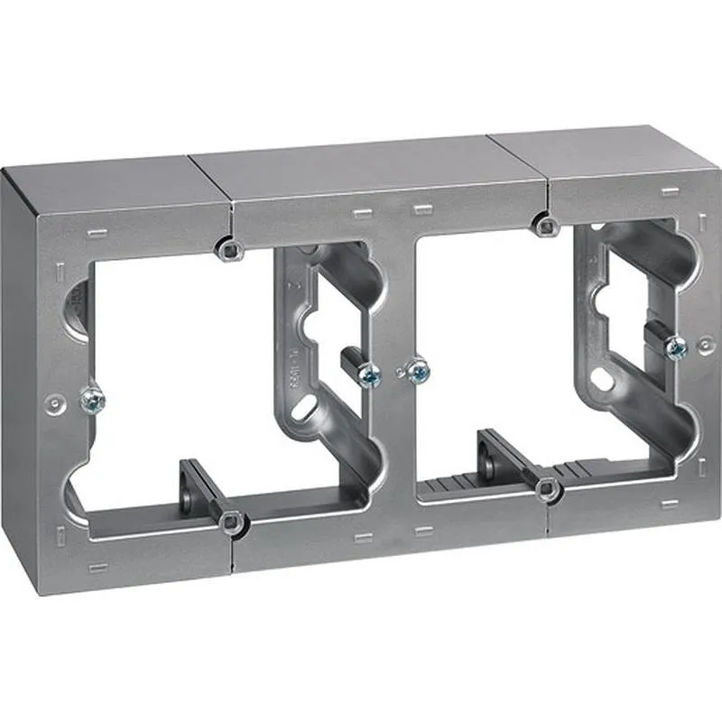 Compra CAJA SUPERFICIE 2 ELEMENTOS ALUMINIO SERIE 10 SIMON F1090752026 al mejor precio