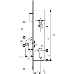 Compra CERRADURA METALICA 2241-20 ENTRADA 20MM ACERO INOX TESA 2241203AI al mejor precio