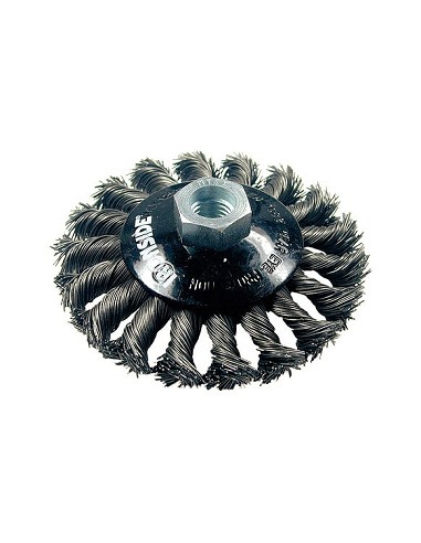 Compra Cepillo circular conico pua trenzada acero m14 diámetro 100 x 13/0.50 IRONSIDE 243003 al mejor precio
