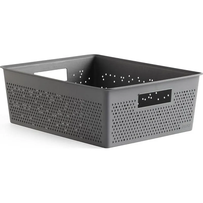 Compra CESTA ORDENACION BOHOOL 12 L GRIS ANTRACITA TATAY 7013214 al mejor precio