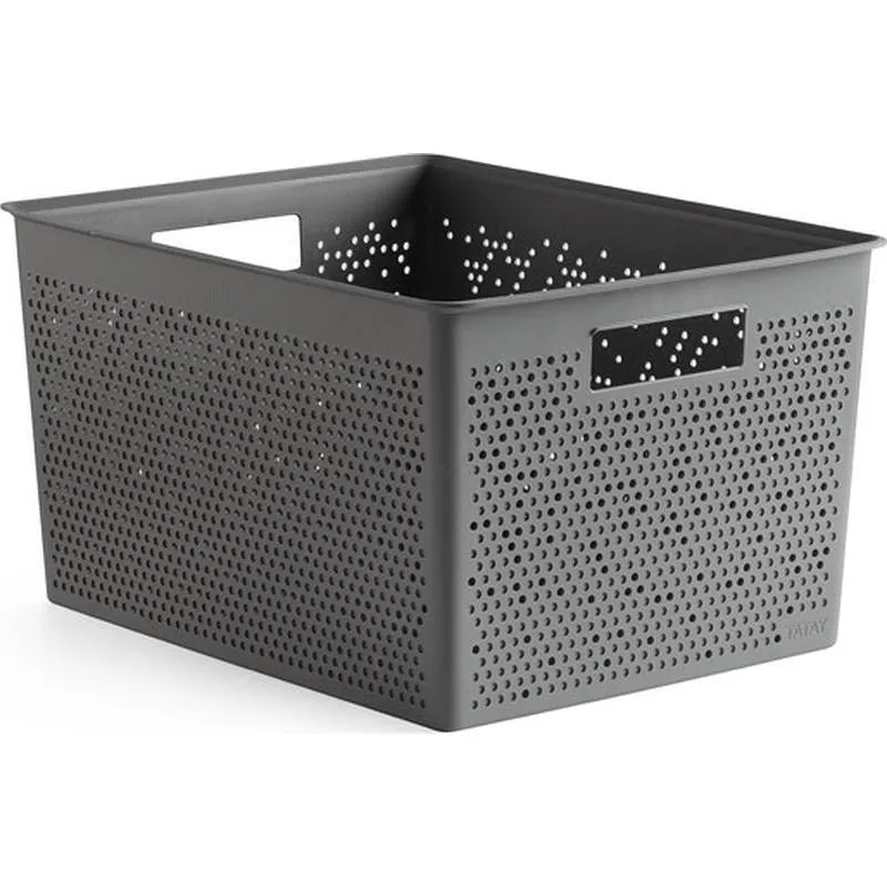 Compra CESTA ORDENACION BOHOOL 20 L GRIS ANTRACITA TATAY 7013314 al mejor precio