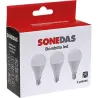 Compra BOMBILLA ESFERICA LED 3 UNID G45 E14 7W 800LM 6500K SONEDAS MK-020011001285-F al mejor precio