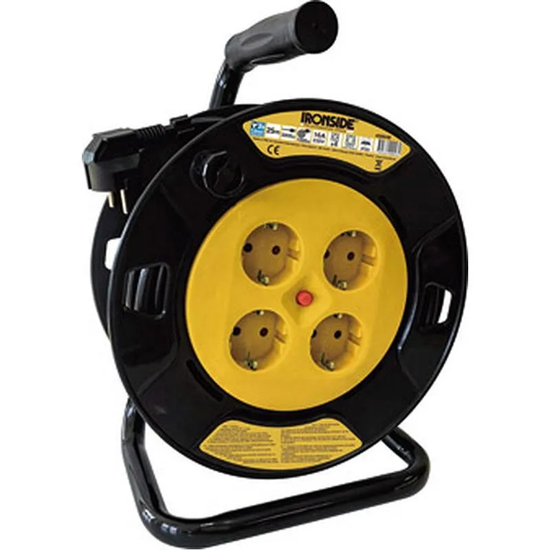 Compra ENROLLACABLE 4 TOMAS IP20 3 X 1.5 MM2 25 MTS H05VV-F PROTECCION TERMICA IRONSIDE 400048 al mejor precio