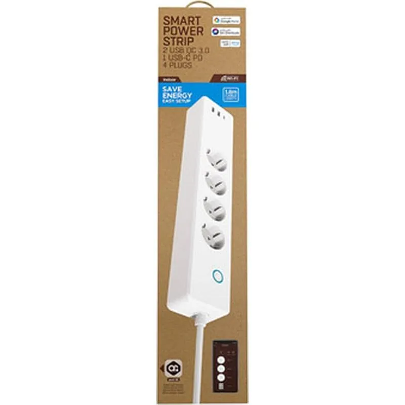 Compra MUVIT IO REGLETA WIFI CON 4 TOMAS DE CORRIENTE, 2 ENCHUFE SMART WI-FI. APP MUVIT IO HOME (COMPATIBLE MUVIT IO MIOSTR002 al mejor precio