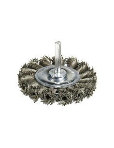 Compra Cepillo circular pua trenzada acero espiga 6 mm diámetro 75 x 8/0.50 IRONSIDE 243014 al mejor precio