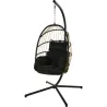 Compra HAMACA COLGANTE RATAN PLEGABLE NEGRO IMPORT X87000140 al mejor precio