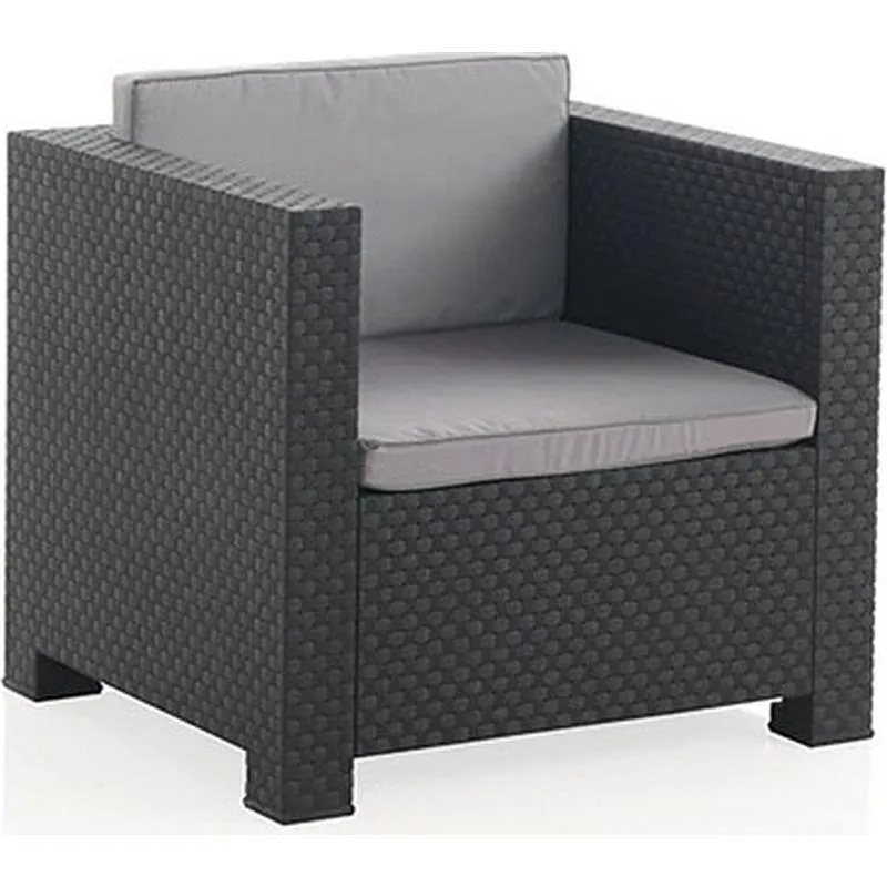 Compra SILLON RATAN RESINA DIVA GRAFITO SHAF 55490 al mejor precio